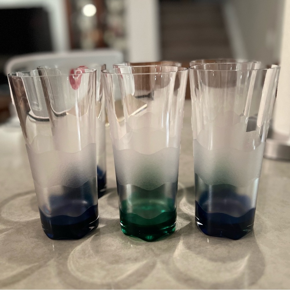 Tupperware Sheerly Elegant – Set of 6 Acrylic Tumblers (16 oz) – Jewel Tones